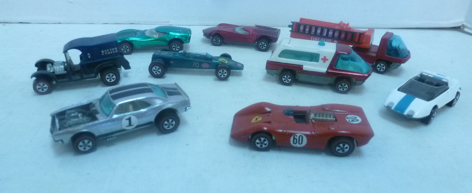 Nine Early MATTEL HOTWHEELS Redline Cars CA 1968-1977: (1 of 3)