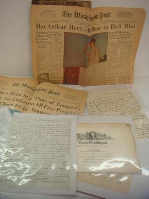 Mail, Ledger Sheets, Indenture and Newspapers:: Mail, Ledger Sheets, Indenture and Newspapers: Personal Letters From Mid 19thC about Outstanding Debt. Sales and Billing For Cotton From 1860's, Tax Assessment For Crops in 1863 For "Confederate State