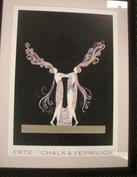 ERTE Kiss of Fire, Love & Passion Suite Print: ERTE Kiss of Fire, Love & Passion Suite Print: Published by Chalk and Vermillion Fine Arts. Father of Deco, 1892-1990. Designed for Folies and NY Stage. The Original was Released in 1985. Illustrator