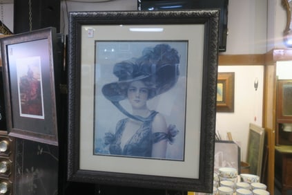 PHILIP BOILEAU, Chantilly Lace Print of his Wife