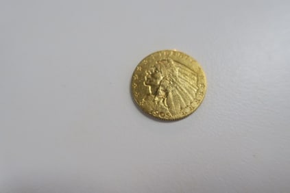 1909 Indian Half Eagle $2 1/2 Gold Coin: