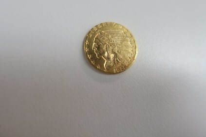 1926 Indian Half Eagle $2 1/2 Gold Coin: