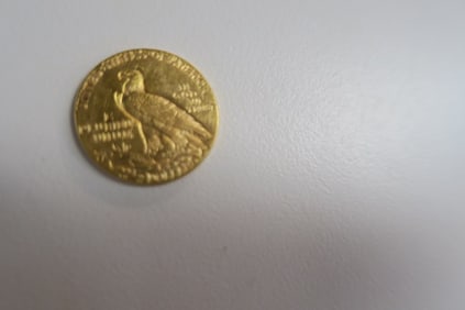 1927 Indian Half Eagle $2 1/2 Gold Coin: