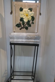 Concrete Fountain on Metal Stand