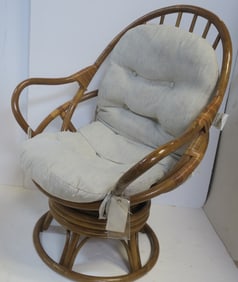 GMS  Imports Rattan Swivel Chair: