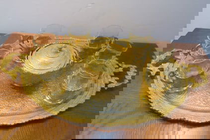 Vintage Persian Gilt Brass Teaset: