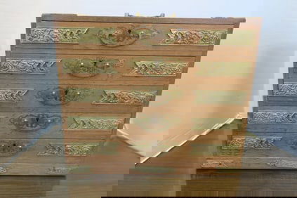 Asian Five Drawer Jewelry Chest: