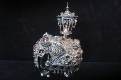 Srilankan Kandy Asian Elephant Figurine: