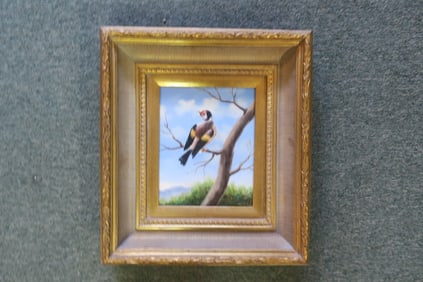 Acrylic on Canvas European Goldfinch: