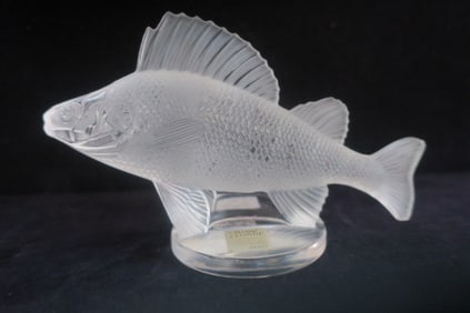 LALIQUE France Crystal Perch Fish: