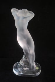 LALIQUE Crystal Nude Danseuse Bras Leves: