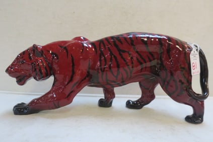 ROYAL DOULTON Flambe Tiger Figure: