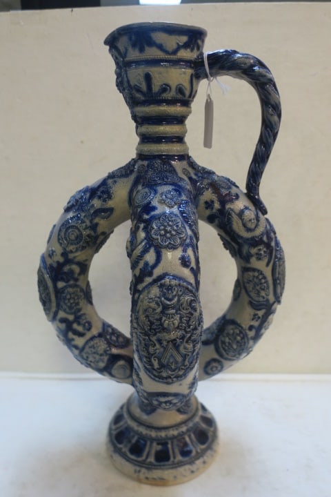 Antique WESTERWALD German Stoneware Ewer: (1 of 3)