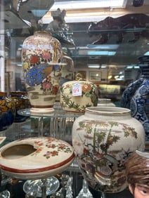 Four Japanese Satsuma Vases and Jar: