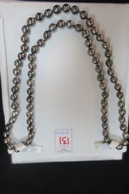 Single Strand Tahitian Natural Pearl Necklace: