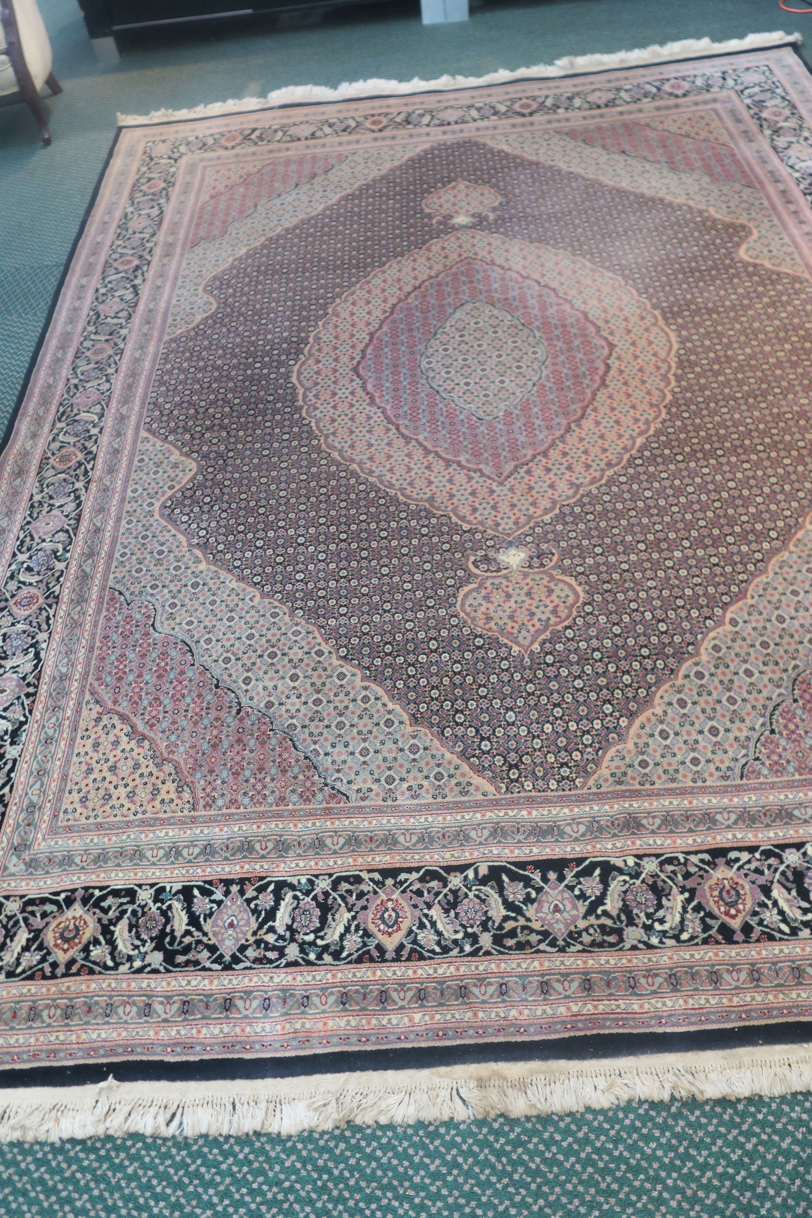 Turkish Mahi Tabriz Hand Knotted Rug (1 of 4)