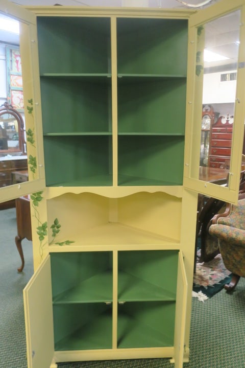 Vintage Painted Kitchen Corner Cabinet (1 of 4)
