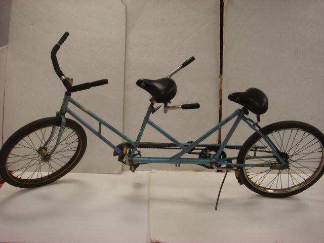 WORKSMAN CYCLES Tandem 26" Bicycle Built For Two: WORKSMAN CYCLES Tandem 26" Bicycle Built For Two: Made in Ozone New York. Chain Driven, Minor Rust. Tandem Cruiser Bike is One of The Toughest Built. Worksman Cycles in Business since 1898. (200-400)