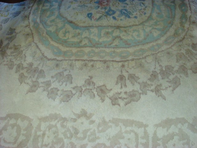Floral Pastel on Cream Room Size Wool Rug: - 2