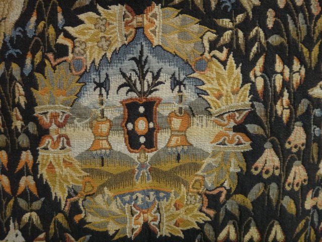 French Tapestry Wall Hanging With Birds and Animals: - 3