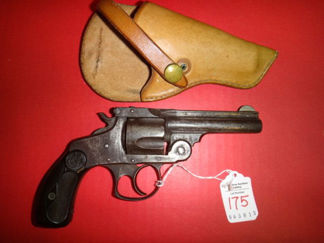 Rare SMITH & WESSON 5 Shot, 32 Cal 3rd Model Revolver:: Rare SMITH & WESSON 5 Shot, 32 Cal 3rd Model Revolver: With Belt Holster. Rare and Dependable 32 Cal Double Action Revolver. 3 1/4" Blue Barrel. S&W Grips, Fair Condition (Finish), Operable. Only 21,2