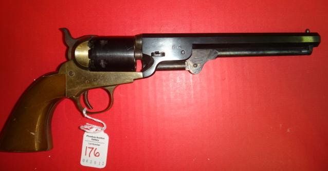 FIE Colt Model 1851 Navy Black Powder Revolver:: FIE Colt Model 1851 Navy Black Powder Revolver: SN 3066. Modern Copy from Italy of Sam Colt's Equalizer. 36 Cal, 7 1/2" Barrel, Blue. Operable, Very Good Condition. Great for Civil War Re-enactors. Bl