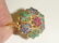 18K Yellow Gold Floraform Cluster Cocktail Ring: - 4