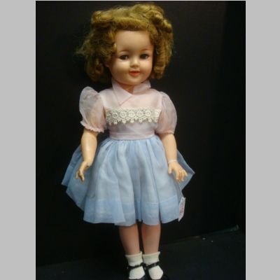 IDEAL SHIRLEY TEMPLE Doll: Hard Rubber, Sleep Eyes,: IDEAL SHIRLEY TEMPLE Doll: Hard Rubber, Sleep Eyes, Hard Rubber, Sleep Eyes, Open Mouth, 5 Jointed. ST-18-1. Cir 1950's 18"T (100-200)