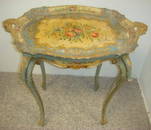 French Louis XV Hand Painted Tray Top Bed Table: