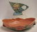 ROSEVILLE WATERLILY Double Handled Console & Basket: