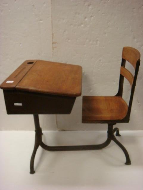 1930 S Maple School Desk W Lift Top Ink Well Apr 13 2014