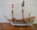 Fully Rigged Model of Galleon SUSAN CONSTANT in Case: