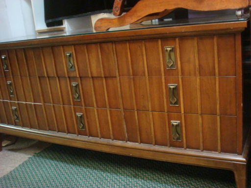 Dixie Furniture 9 Drawer Mid Century Low Dresser Jun 29 2014