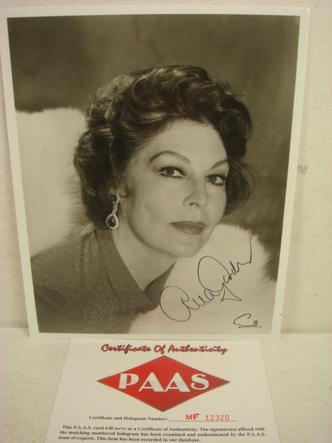 Autographed AVA GARDNER Photograph:: Autographed AVA GARDNER Photograph: 8x10 Glossy Black and White Photo of Ava Gardner hand signed "Ava Gardner" in Black Ink. (1922-1990) "The Barefoot Contessa". COA by Professional Autograph Authenti