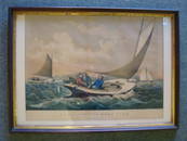 Vintage CURRIER & IVES "Trolling For Bluefish":