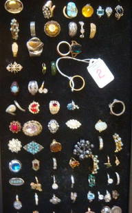 Ladies and Gents Costume Jewelry Rings:: Ladies and Gents Costume Jewelry Rings: 65 Plus for all Sizes and Evert Occasion. Some Adjustable. Makers Include Sara Coventry, Avon and Community. (100-200)