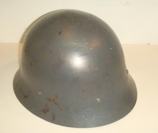 Japanese World War II Type 90 Military Helmet:: Japanese World War II Type 90 Military Helmet: Helmet is in Very Good Condition with Liner and Padding. Likely Never issued as no Army Star or Navy Anchor is Affixed. From World War II Veteran in Army