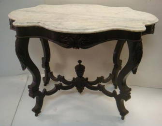 Victorian Marble Turtle Top Table: