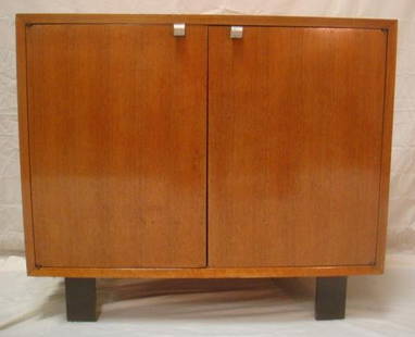 Herman Miller "Basic Series" Cabinet CA 1947:: Herman Miller "Basic Series" Cabinet CA 1947: Signed George Nelson, Walnut-Zeeland, WI. "J" Pulls, Basic Server was Built from 1947-62. Recently Revived, Currently Selling, New $2200. Profiled on