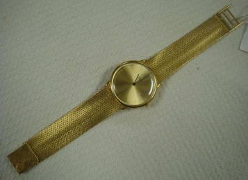 Man's PIAGET 18KT Yellow Gold Watch, Mesh Band: Clasp