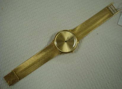 Man's PIAGET 18KT Yellow Gold Watch, Mesh Band: Clasp