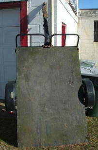 Flat Bed Wheeled Trailer:: Flat Bed Wheeled Trailer: 7' x 5' Plywood Bed. (-)