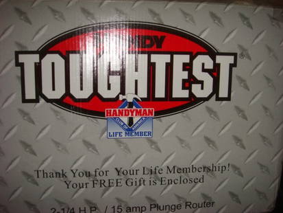 HANDT TOUGHTEST 2 1/4 Plunge Router, New in Box:: HANDT TOUGHTEST 2 1/4 Plunge Router, New in Box: Model MIR-DQ03-12, Never Opened. (100-200)