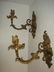 Pair of Brass Rococo Style Wall Sconces: