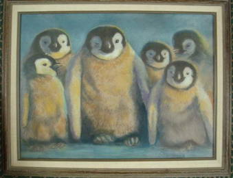 KATHY FERRIS "The Breakfast Club" Penguins Pastel: