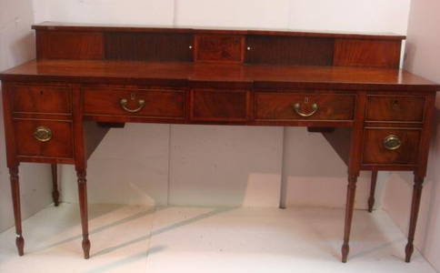 Elegant 19th Century Buffet with Tambour & Inlay: