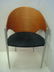 4 CATTELAN Italia Wood Bow Back Steel Frame Chairs: - 2