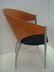 4 CATTELAN Italia Wood Bow Back Steel Frame Chairs: - 3
