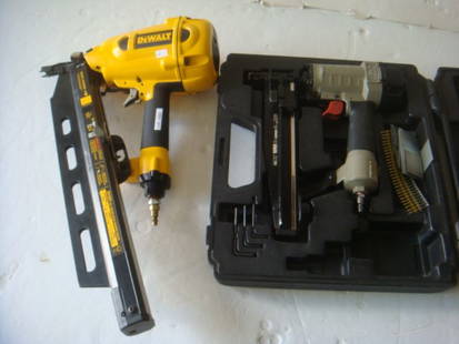 PORTER CABLE Finish Nailer & DeWALT Finish Nailer:: PORTER CABLE Finish Nailer & DeWALT Finish Nailer: Porter Cable Nailer Model FN250A In Case with Wrenches, Manual and Nails. Dealt Model D51844. (50-100)