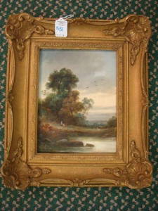 Pastoral Oil Painting on Board: